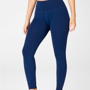 Fabletics Sculpt Knit navy blue shape wear leggings  size XS
 b56